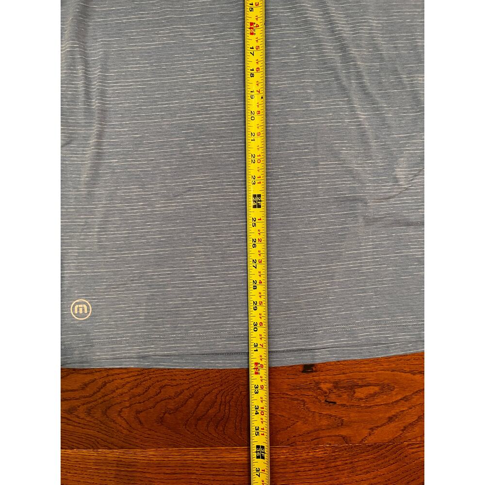 Travis Mathew Mens XL Blue Striped 1/4 Zip Lightweight Golf Stretch Casual Shirt - Picture 7 of 12
